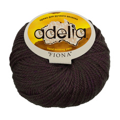 Пряжа Adelia Fiona, 50% шерсть, 50% акрил, 10*50 г, 90 м+-3 м, №531, темно-коричневый