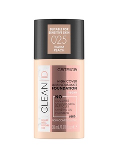 Тональная основа CATRICE Clean ID High Cover Luminous Matt Foundation - 025 Warm Peach