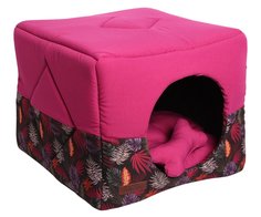 Домик для кошек и собак Lion Кубик LM4030-039, розовый, 45x45x45 см