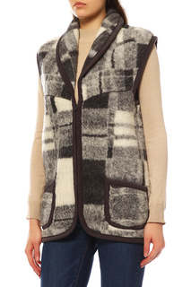 Утепленный жилет женский Alwero ЖИЛЕТ ANDES КЛЕТКА СЕРЫЙ серый 42