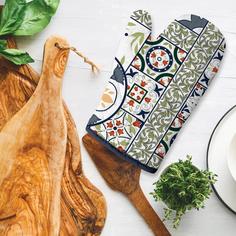 Прихватка-рукавица рогожка 18х28 "Mia Cara" рис 30363-1 Азулежу Тейковский ХБК