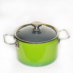 Кастрюля чугунная 24см GREEN, 6,3л SKK