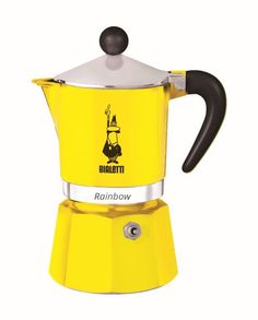 Гейзерная кофеварка Bialetti Rainbow жёлтая на 6 чашек