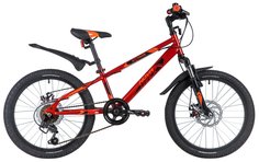 Подростковый велосипед NOVATRACK Extreme Disc 20" (2021)(красный)