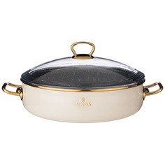 Сотейник эмалированный с антипригарным "Мраморным" покрытием, 26см 3, 5л Agness 950-374