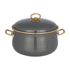 Кастрюля Аgness эмалированная deluxe, 22x14см, 5,0л, подходит для индукции 951-138 Agness