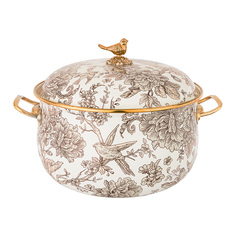 Кастрюля эмалированная Аgness royal garden 4,8л, диа.22см 950-084 Agness
