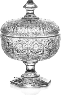 Конфетница с крышкой "Muza crystal" 250 мл. диаметр 11,5 см. высота 16 см. Lefard_355-168
