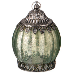 Светильник с led-подсветкой и металл.элементами, д 12см, в 16см, зеленый Lefard 132-031