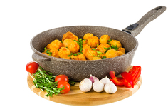 Сковорода глубокая 28 см Elan Gallery ГАРМОНИЯ ВКУСА Коричневый опал, съёмная ручка