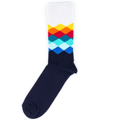 Носки унисекс Happy Socks Happy Socks Faded Diamond - White разноцветные 36-40