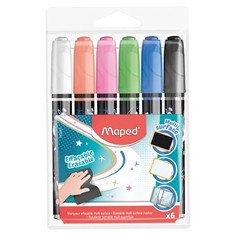 Маркеры универсальные для любой поверхности MAPED из 6 шт АССОРТИ 2мм 743557