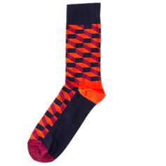 Носки унисекс Happy Socks Happy Socks Filled Optic - Black/Red разноцветные 36-40