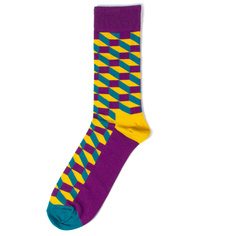 Носки унисекс Happy Socks Happy Socks Filled Optic - Blue/Purple/Yellow разноцветные 36-40