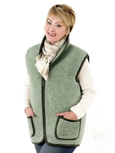 Утепленные жилет женские Alwero АНДЫ зеленые 3XL