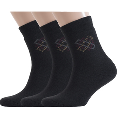 Набор носков мужской ХОХ черный 25 (38-40)