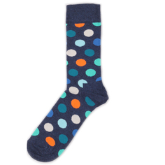 Носки унисекс Happy Socks Happy Socks Big Dot - Navy Multicolor разноцветные 36-40