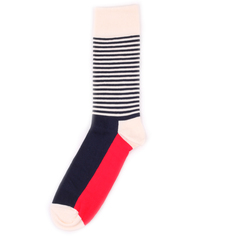 Носки унисекс Happy Socks Happy Socks Half Stripe - Red/White разноцветные 36-40