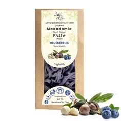 Лапша-паста из муки ореха Макадамия с черникой без яиц Macadamia Nut; без глютена 250г