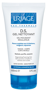 Гель очищающий Uriage D.S. Gel Nettoyant пенящийся себорегулирующий, 150 мл