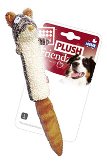 Мягкая игрушка для собак GiGwi Белка с пищалкой, длина 25 см