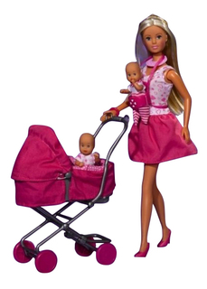 Кукла Штеффи с коляской, наборSunshine Twins Simba 5738060