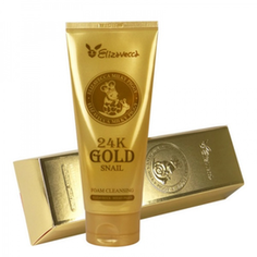 Пенка для умывания улиточная 24k gold snail Cleansing Foam Elizavecca