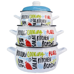 Набор кастрюль Metrot Брокколи 6шт