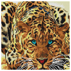 Мозаики Белоснежка Леопард алмазная на раме 30x30 см 088-ST-S