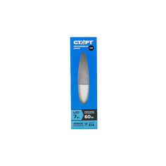 Лампа светодиодная СТАРТ LEDFlameE14 7W, свеча на ветру, холодный свет Start