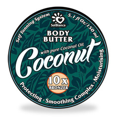 Твердое масло-автозагар SOL BIANCA Body Butter Coconut с бронзаторами 150 мл