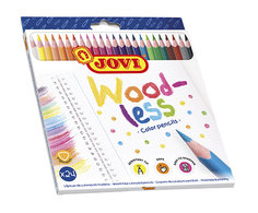 Карандаши цветные JOVI Woodless треугольные 24 цвета Art. 734/24
