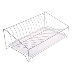 Сушилка для тарелок настольная наклонная, белая, 24 x 40 x 16 см Вселенная Порядка