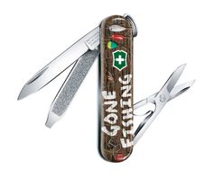 Нож брелок VICTORINOX 0.6223.L2005 Gone Fishing - Рыбалка