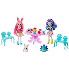 Игровой набор Mattel Enchantimals Чаепитие Пэттер Павлины и Бри Кроли