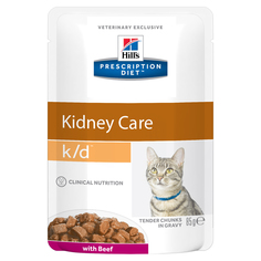 Влажный корм для кошек Hills Prescription Diet Kidney Care k/d, говядина, 85г