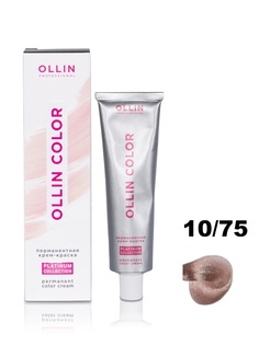Крем-краска OLLIN PLATINUM для волос 10/75 светлый блондин коричнево-махагоновый 100 мл