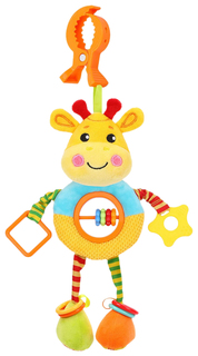 Подвеска Жирафики Жирафик с погремушками пищалкой и шуршалкой большая