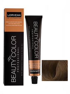 Крем-краска BEAUTY COLOR для окрашивания волос LORVENN HAIR PROFESSIONALS 7.0 блонд 70 мл