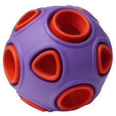 Развивающая игрушка для собак HOMEPET мяч, красный, фиолетовый, 7.5 см