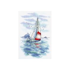 Набор для вышивания крестом М.П.Студия "Морская регата", 25x18 см, арт. А-009