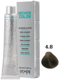 Крем-краска ECHOSCOLOR для окрашивания волос ECHOS LINE 4.8 каштановый матовый 100 мл