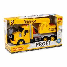 Машинка инерционная Полесье PROFI Кран желтый