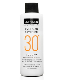 Окисляющая эмульсия 9 % LORVENN HAIR PROFESSIONALS oxycreme 30 vol 70 мл