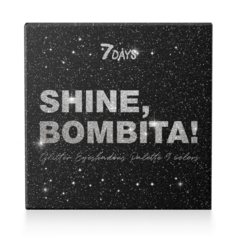 Палетка теней для век 7DAYS SHINE, BOMBITA! с глиттером 9 цветов, 9 шт x 2 г