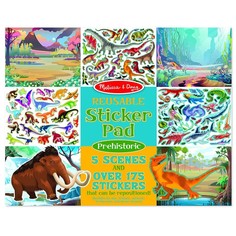 Наклейки Виниловые Многоразовые Животные 175 наклеек, 5 Сюжетов Melissa & Doug