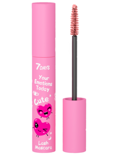 Тушь 7DAYS, для ресниц создание объема, розовая Your Emotions Today Cute 202 Pink, 10 мл