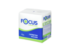 Салфетка бумажная HAYAT FOCUS БЕЛАЯ 24х24 см 1-сл 100 шт/уп Н-5053498