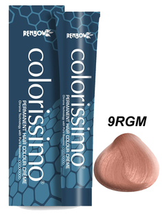 Крем-краска Colorissimo, для окрашивания волос 9RGM золотисто-розовый металлик 100 мл