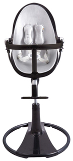 Стульчик для кормления BLOOM Fresco chrome NOIR черный, вкладыш серебро
